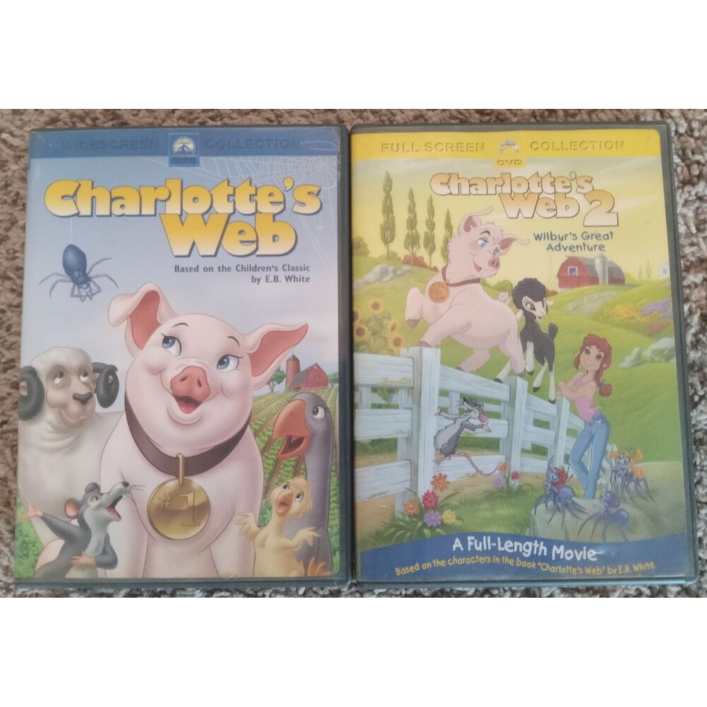 Charlotte's Web/Charlotte's Web 2 - Wilbur's Great Adventure - 2 DVD Lot Good